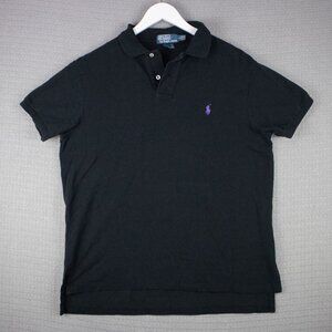 Polo Ralph Lauren 1990s Purple Pony Polo Button Up large